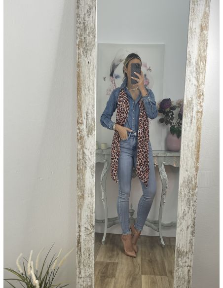 Pañuelo grande print naranja