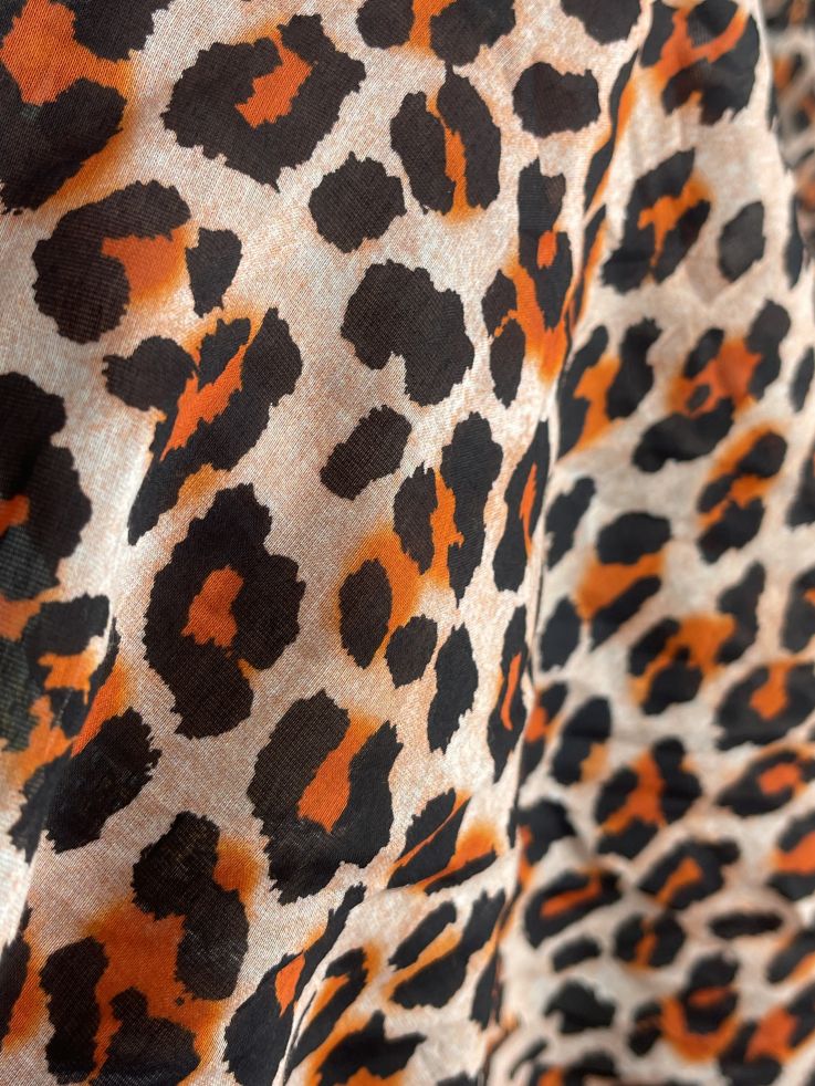 Pañuelo grande print naranja