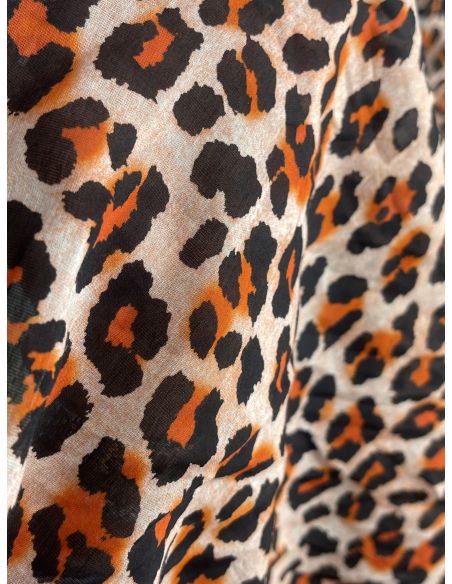 Pañuelo grande print naranja