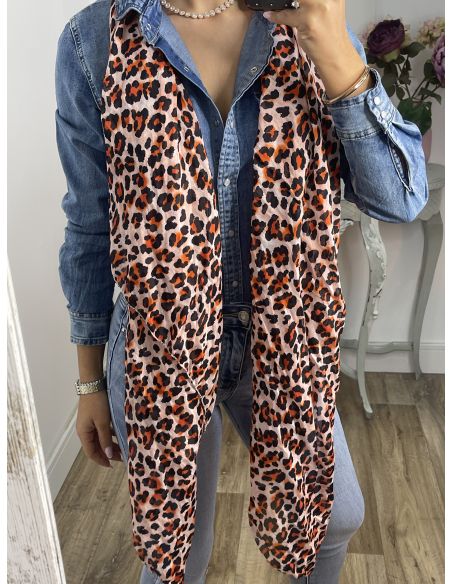 Pañuelo grande print naranja