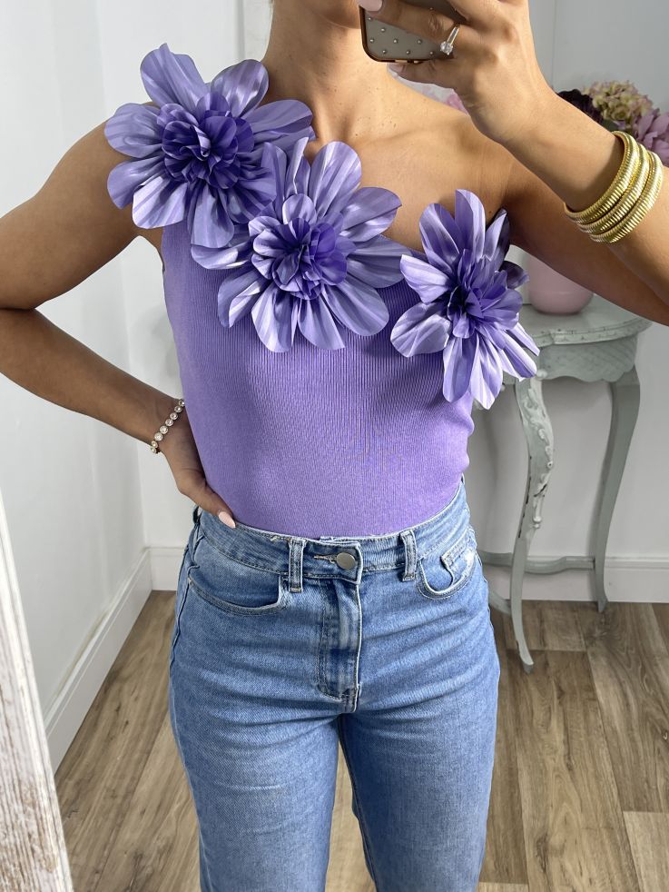 Body de Flores Malva