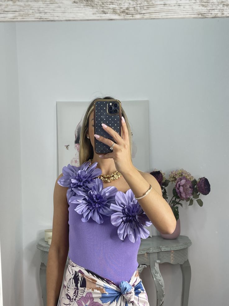 Body de Flores Malva