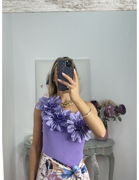 Body de Flores Malva