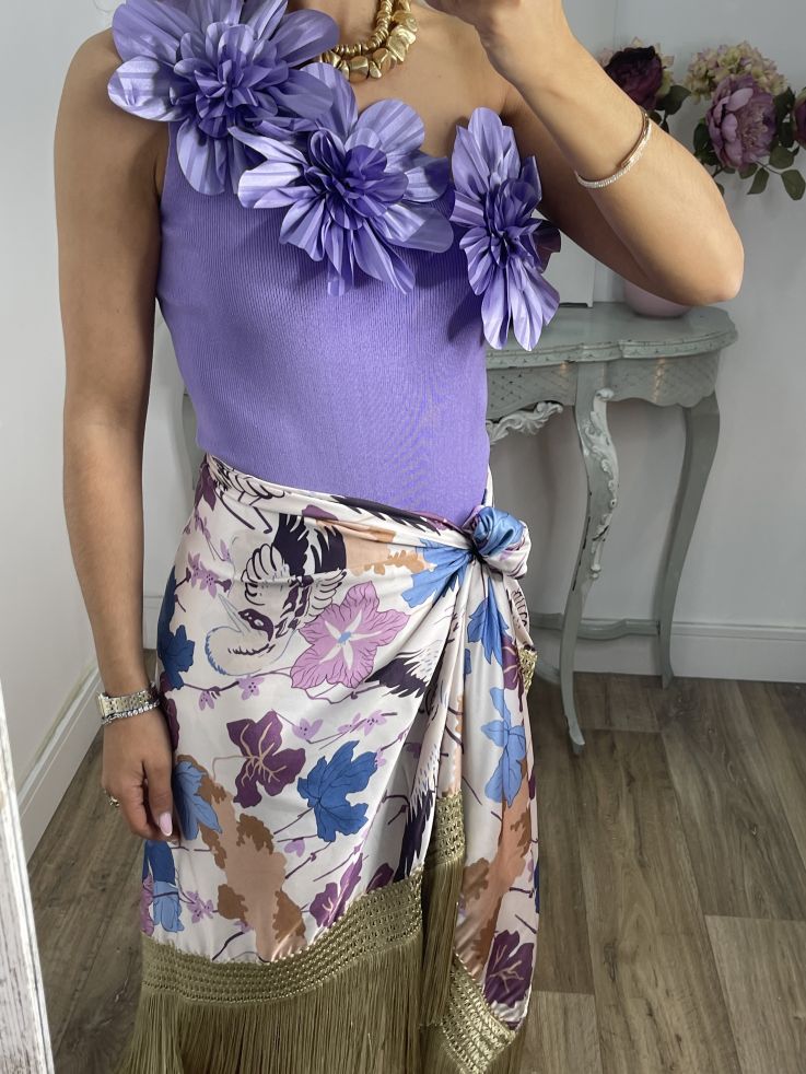 Body de Flores Malva