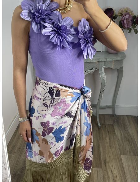 Body de Flores Malva