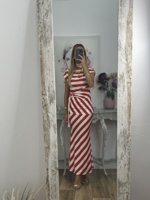 Conjunto Cebrián de rayas rojo