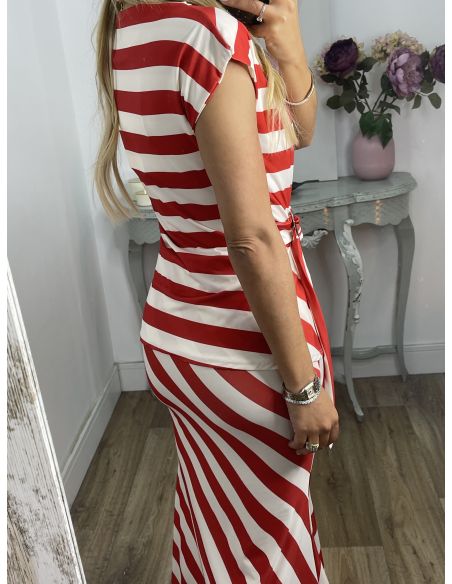 Conjunto Cebrián de rayas rojo