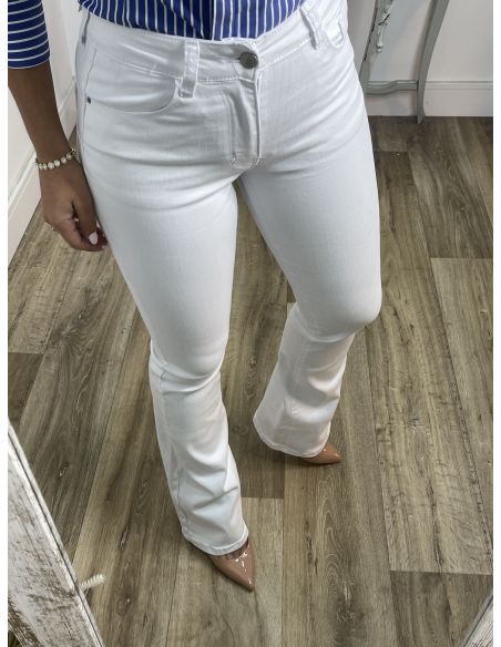 Jeans Lía campana blanco