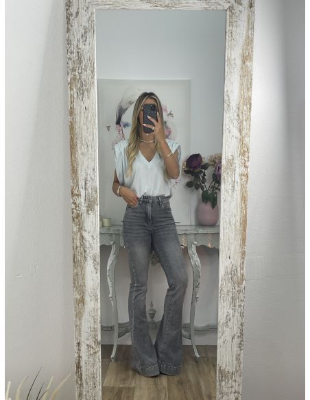 Camiseta Vogue azul claro