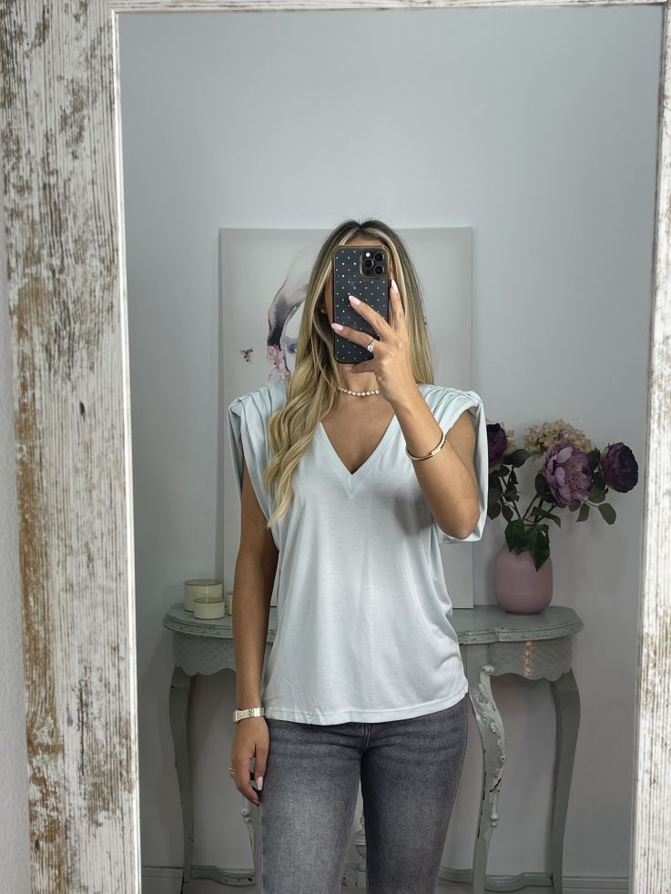 Camiseta Vogue azul claro