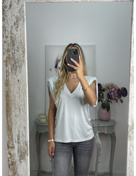 Camiseta Vogue azul claro