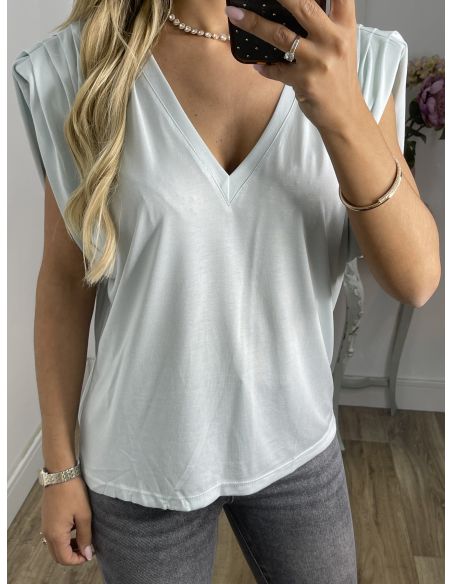 Camiseta Vogue azul claro