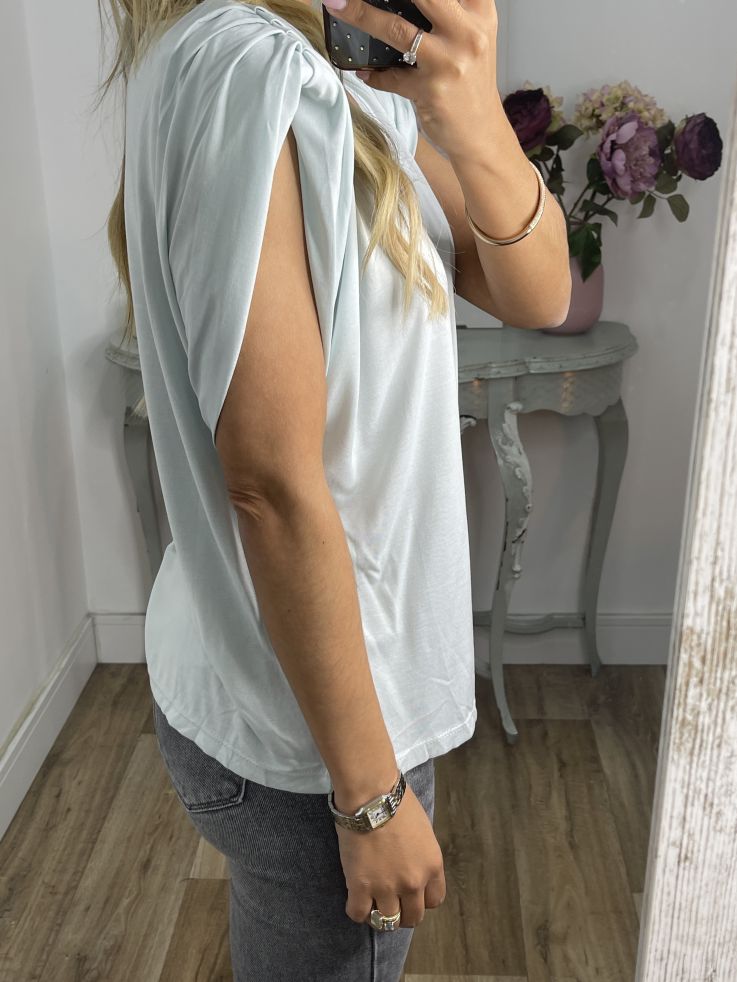 Camiseta Vogue azul claro