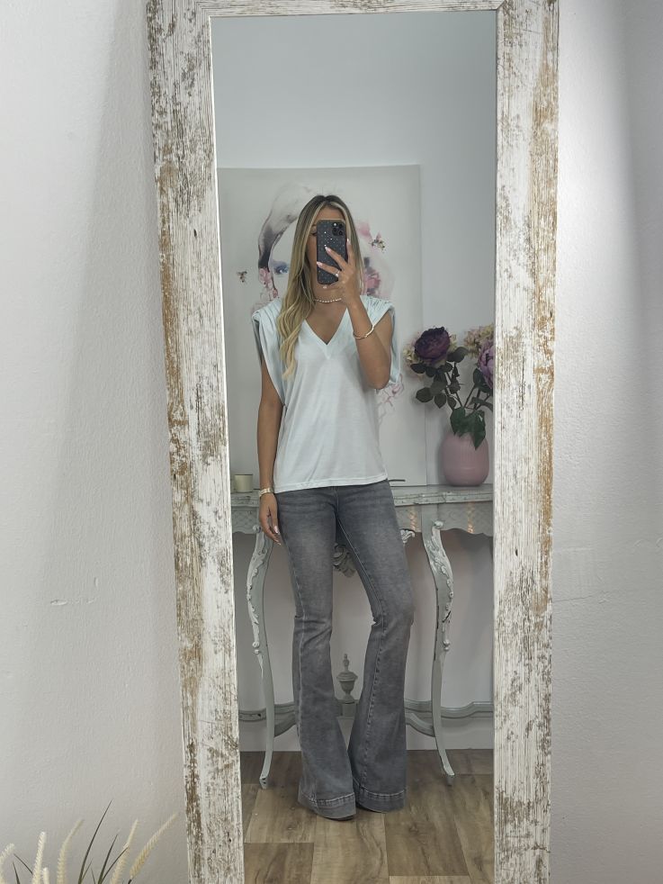 Camiseta Vogue azul claro