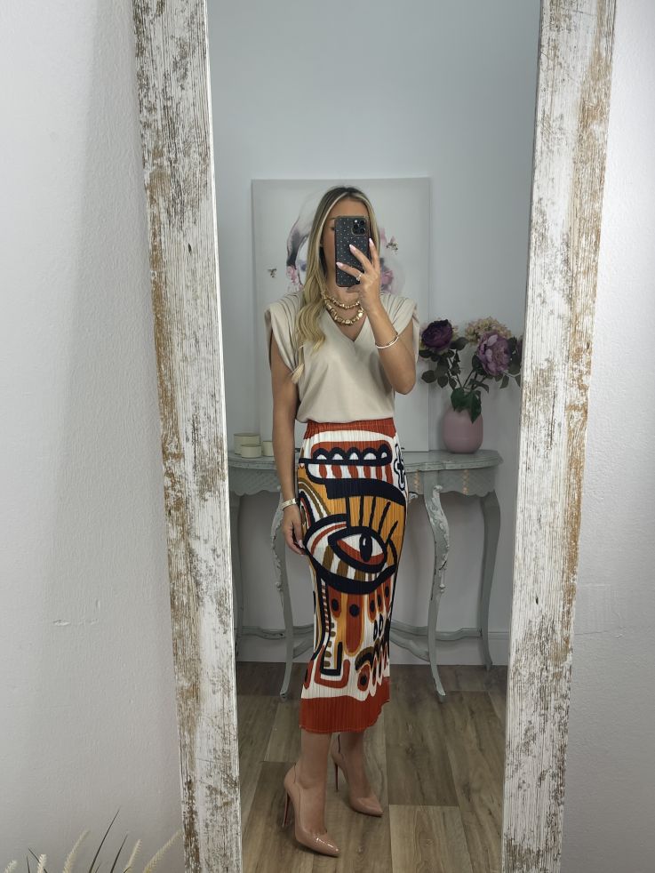 Camiseta Vogue beige