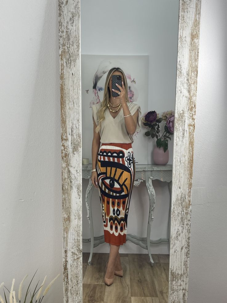 Camiseta Vogue beige