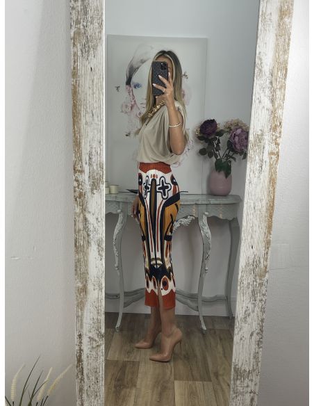 Camiseta Vogue beige