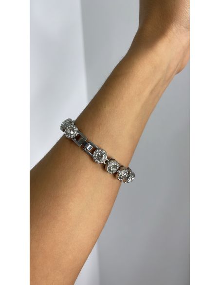 Pulsera brillante plateado