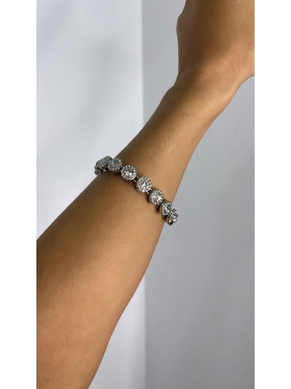 Pulsera brillante plateado