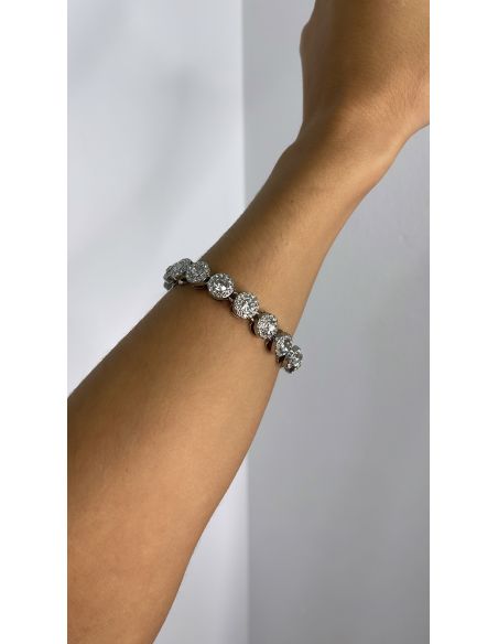 Pulsera brillante plateado