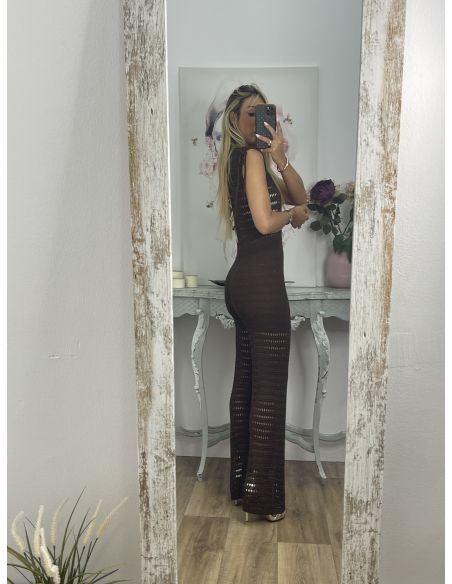 Mono de hilo calado chocolate