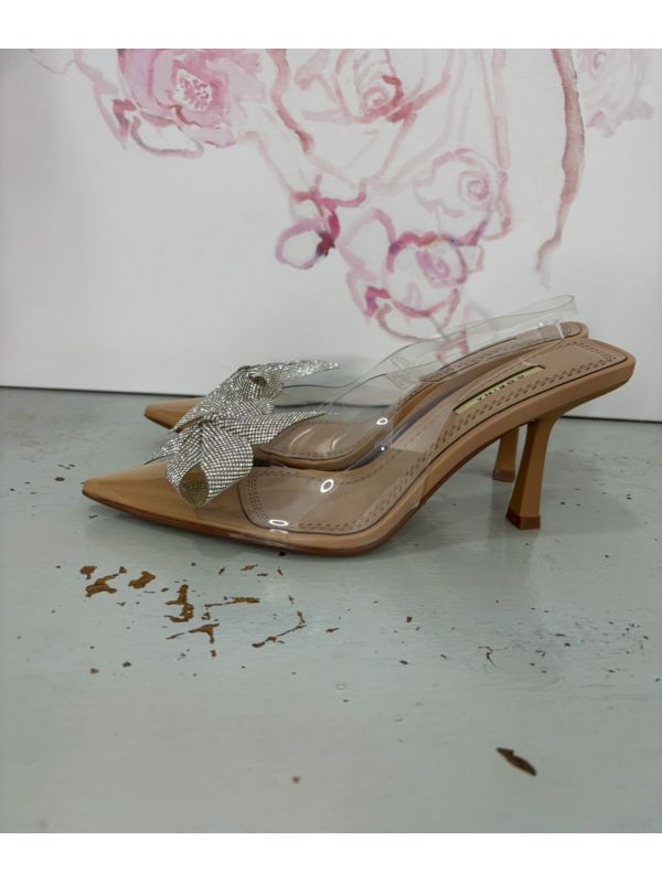 zapato vinilo lazo brillo