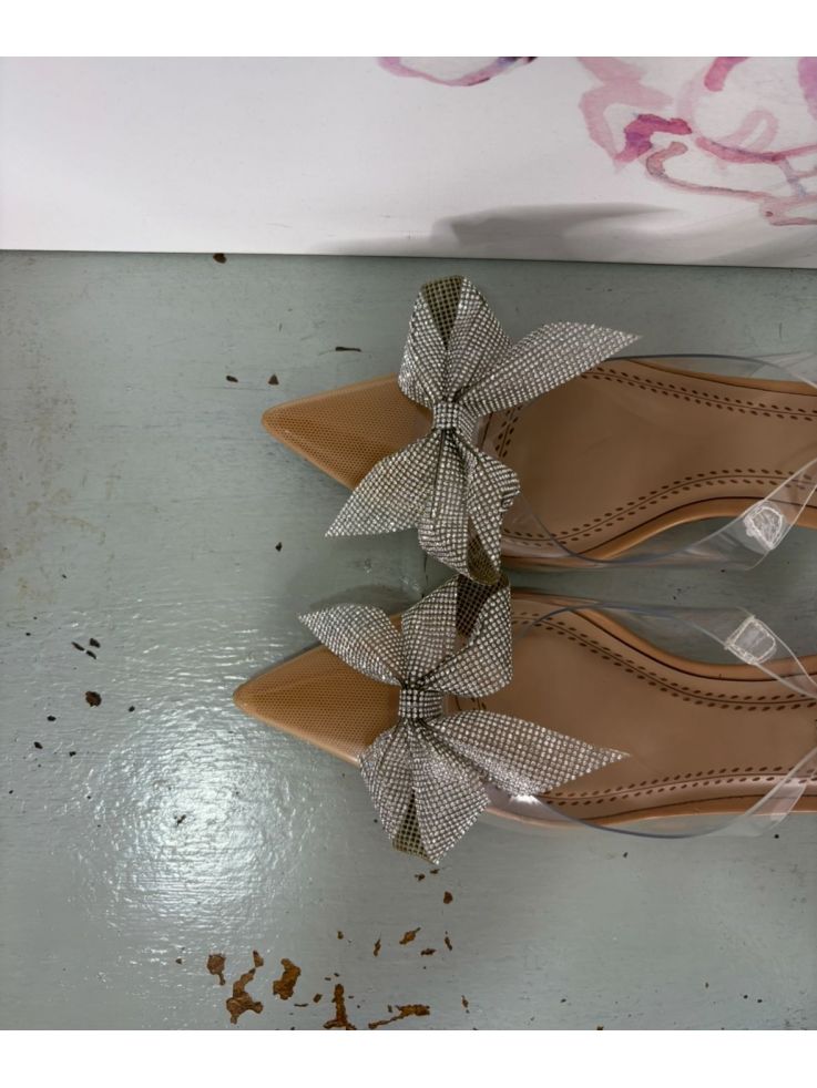 zapato vinilo lazo brillo