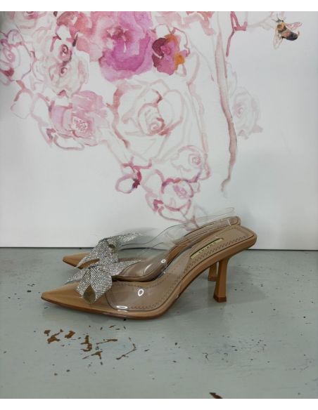 zapato vinilo lazo brillo