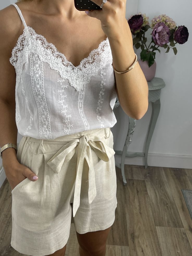 Lencera brocada blanca