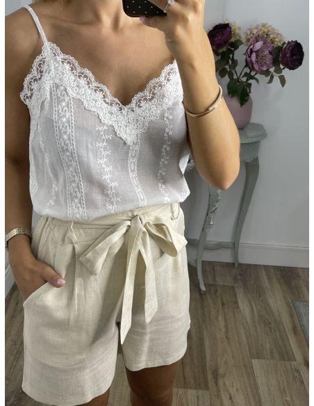 Lencera brocada blanca