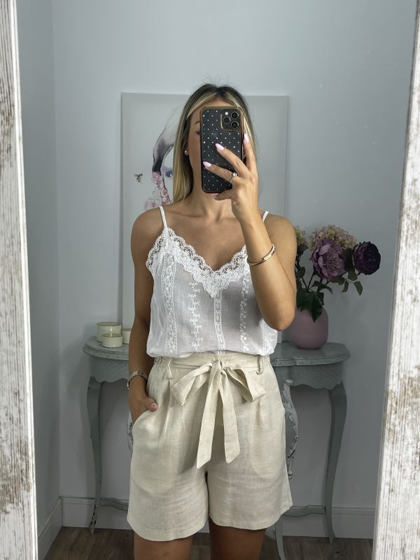 Lencera brocada blanca