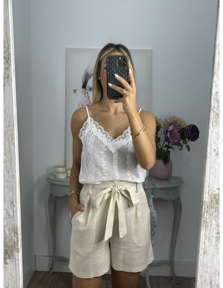 Lencera brocada blanca