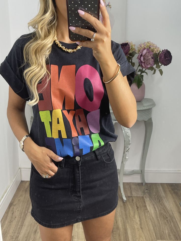 Falda pantalón vaquera negra