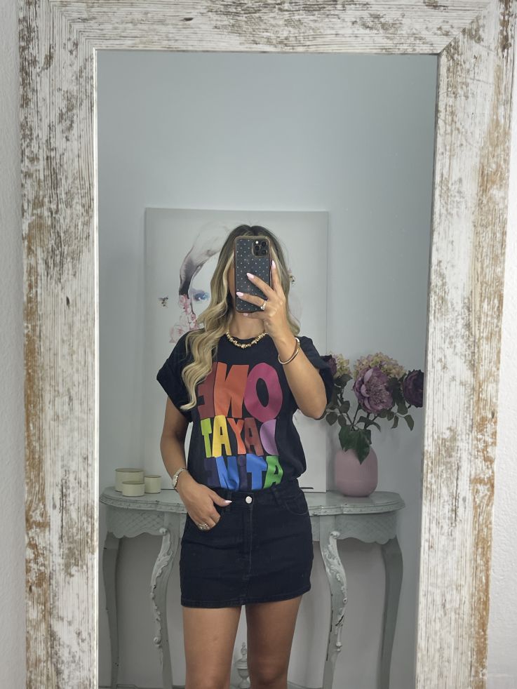 Falda pantalón vaquera negra