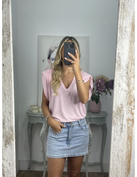 Camiseta Vogue rosa