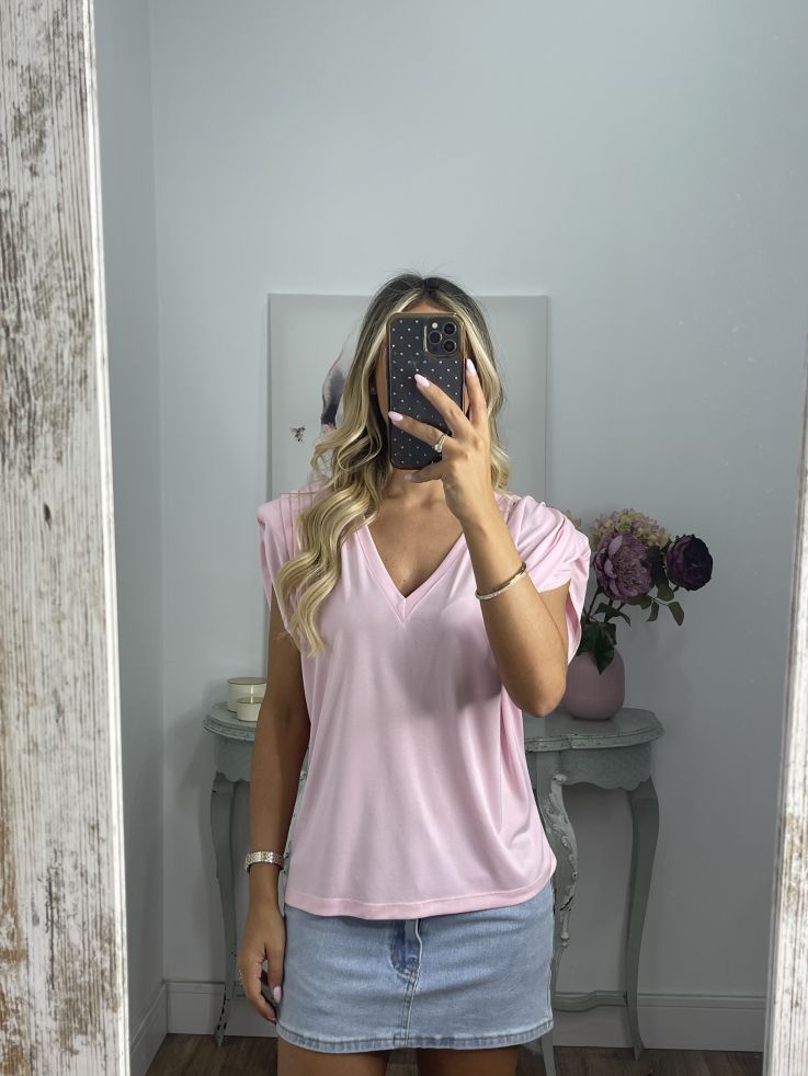 Camiseta Vogue rosa