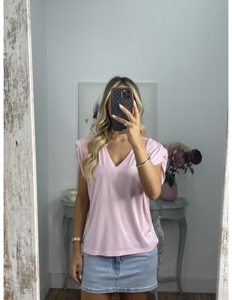 Camiseta Vogue rosa