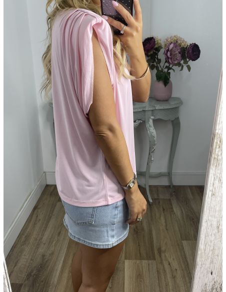 Camiseta Vogue rosa