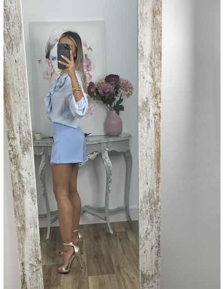 Falda pantalón celeste