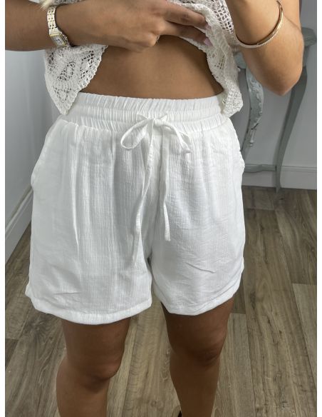 Short fluido blanco