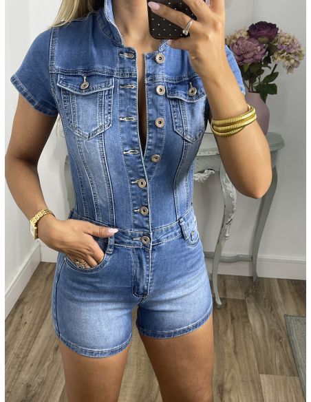 Mono vaquero corto ajustado