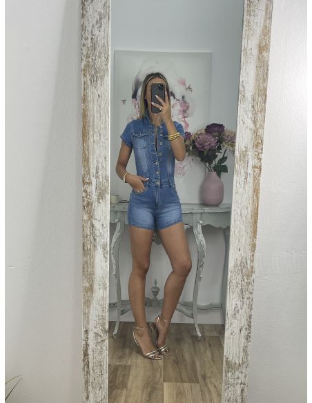 Mono vaquero corto ajustado