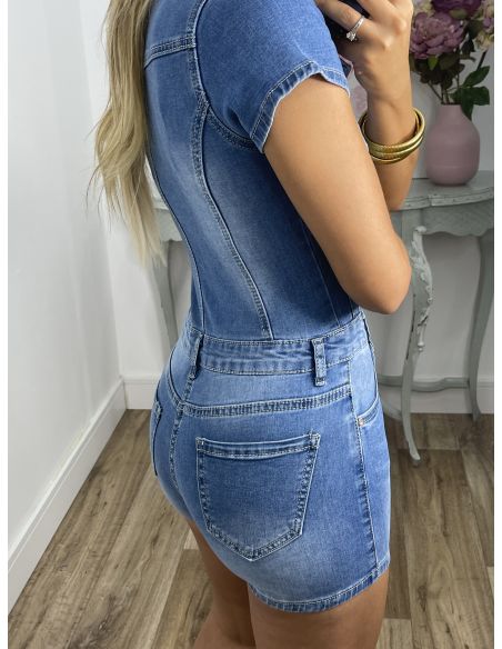 Mono vaquero corto ajustado