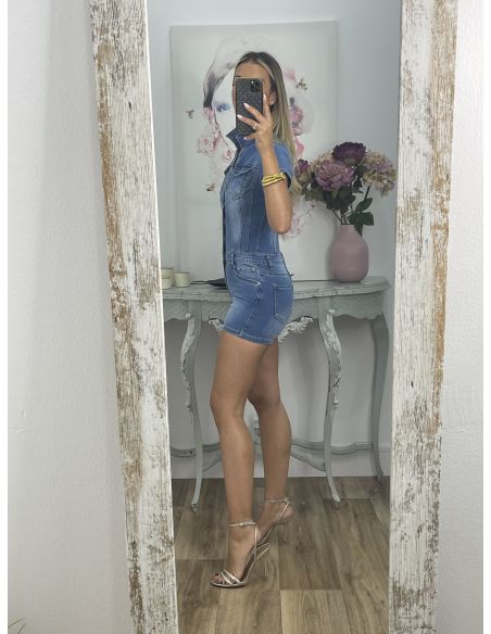 Mono vaquero corto ajustado