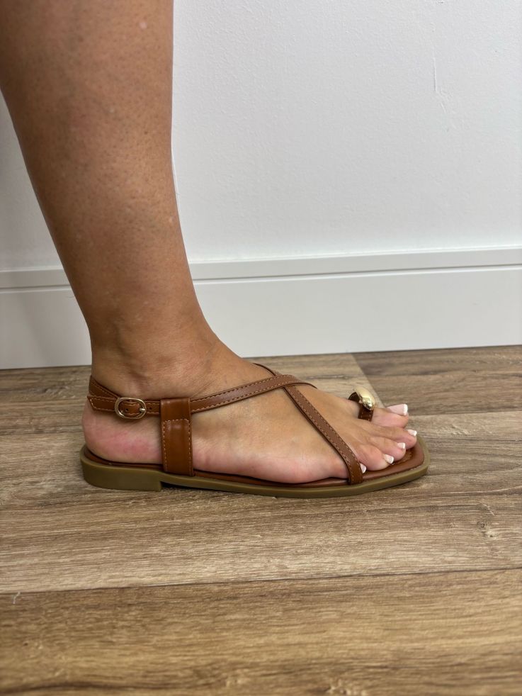 Sandalia Cruz camel