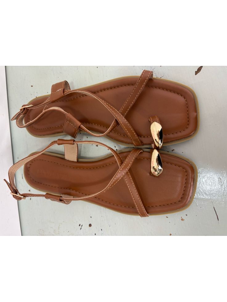 Sandalia Cruz camel