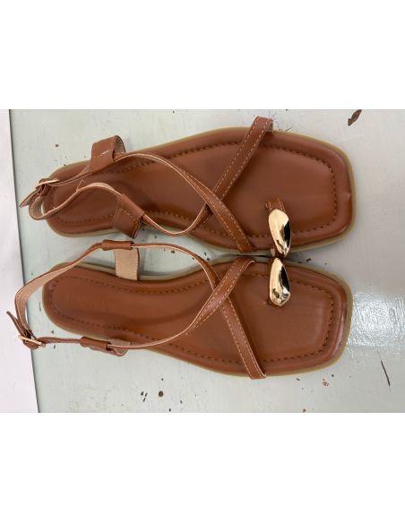 Sandalia Cruz camel