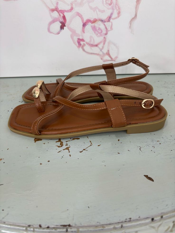 Sandalia Cruz camel