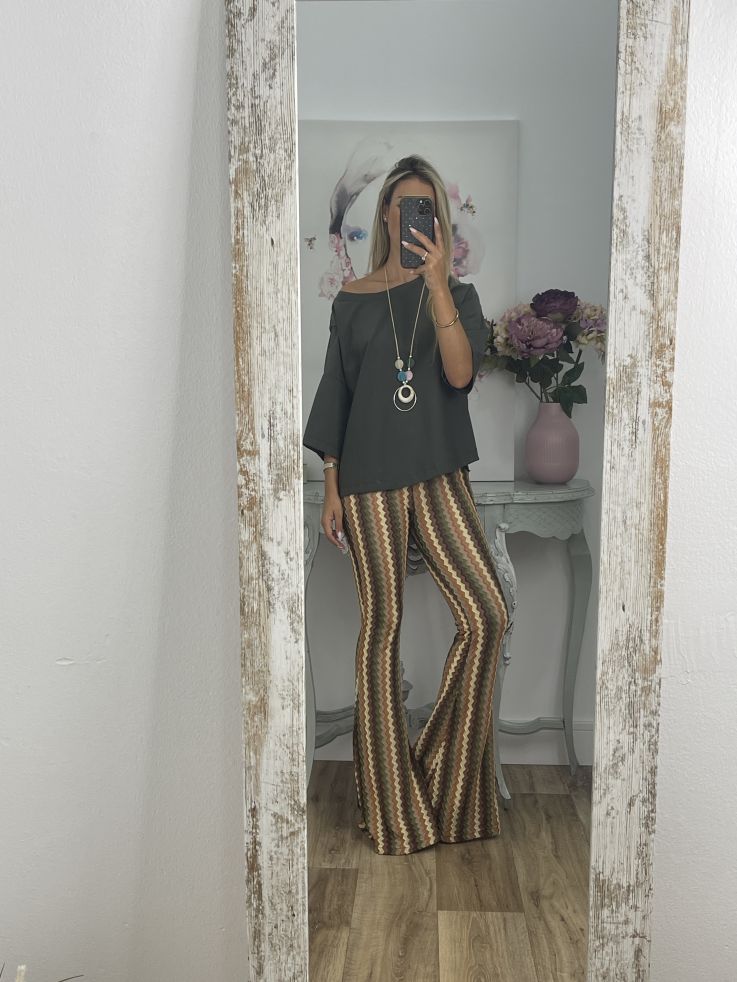 Camiseta oversize verde kaki