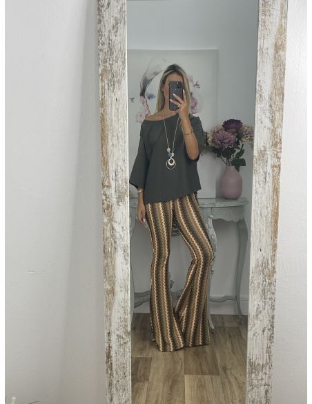 Camiseta oversize verde kaki